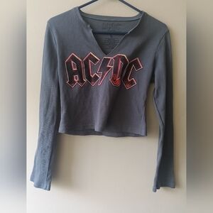 ACDC crop top large shirt AC/DC